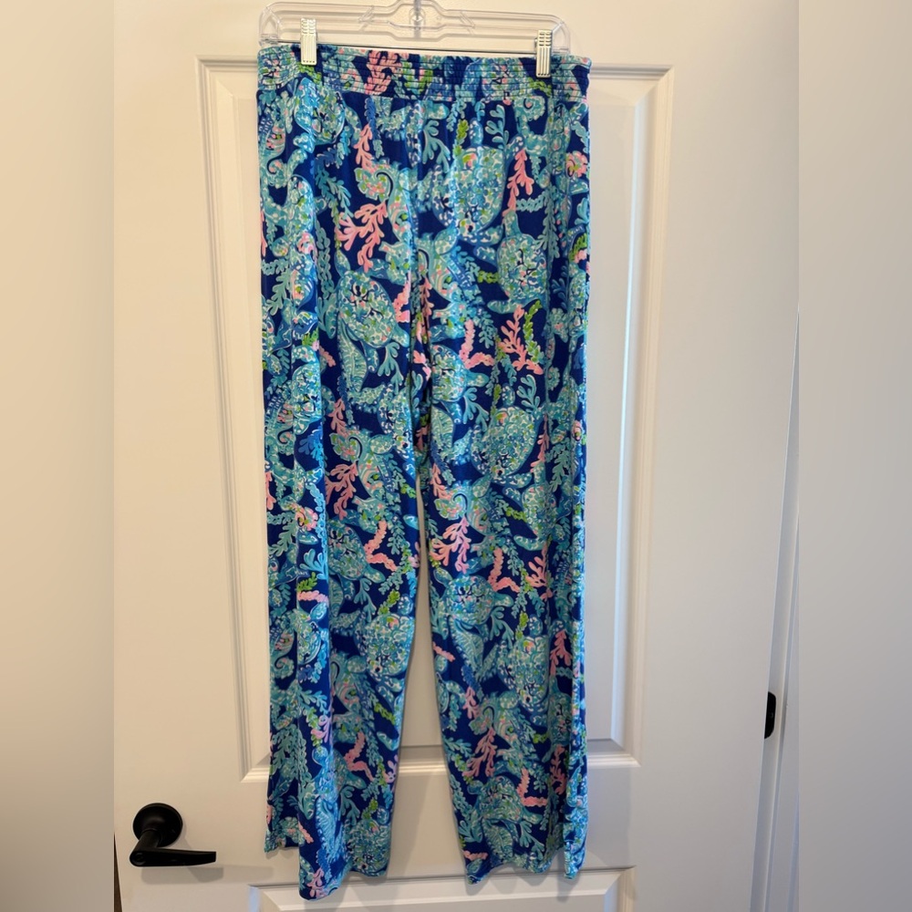 Lilly Pulitzer Corsica Blue Turtle Villa Pants - Picture 3 of 3